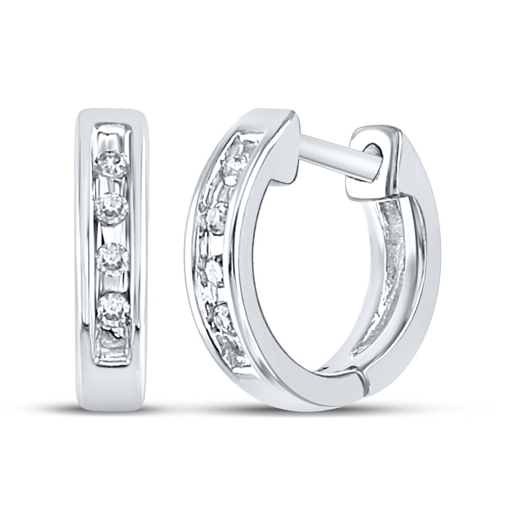 10K White Gold Round Diamond Earrings Gift Edition - Splendid Jewellery