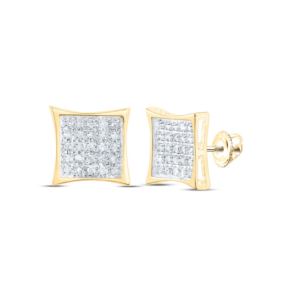 Round Diamond Earrings in 10K Yellow Gold Gift Edition - Splendid Jewellery