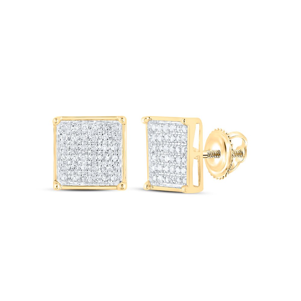 10K Yellow Gold Gift - Ready Diamond Earrings for Everyday Wear - Splendid Jewellery