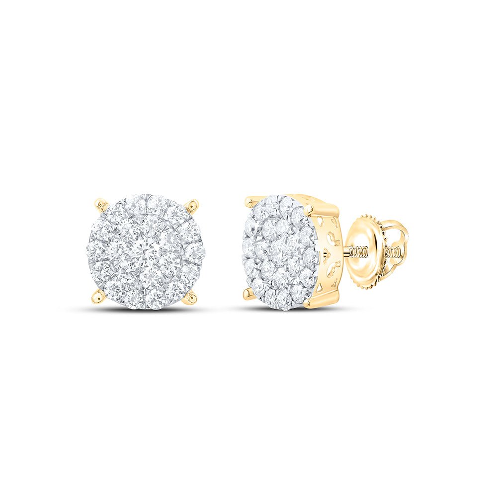 10K Yellow Gold Gift - Ready Diamond Earrings with Elegant Styling - Splendid Jewellery