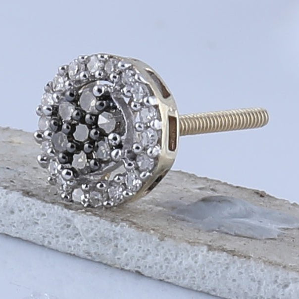 Brown Diamond Stud Earrings with Natural Sparkle - Splendid Jewellery