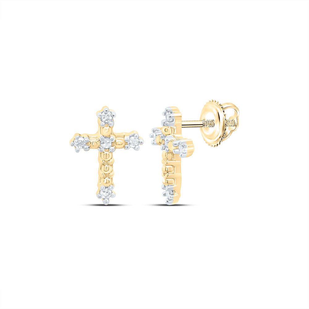 Diamond Earrings in 14K Yellow Gold for Everyday Wear - Splendid Jewellery