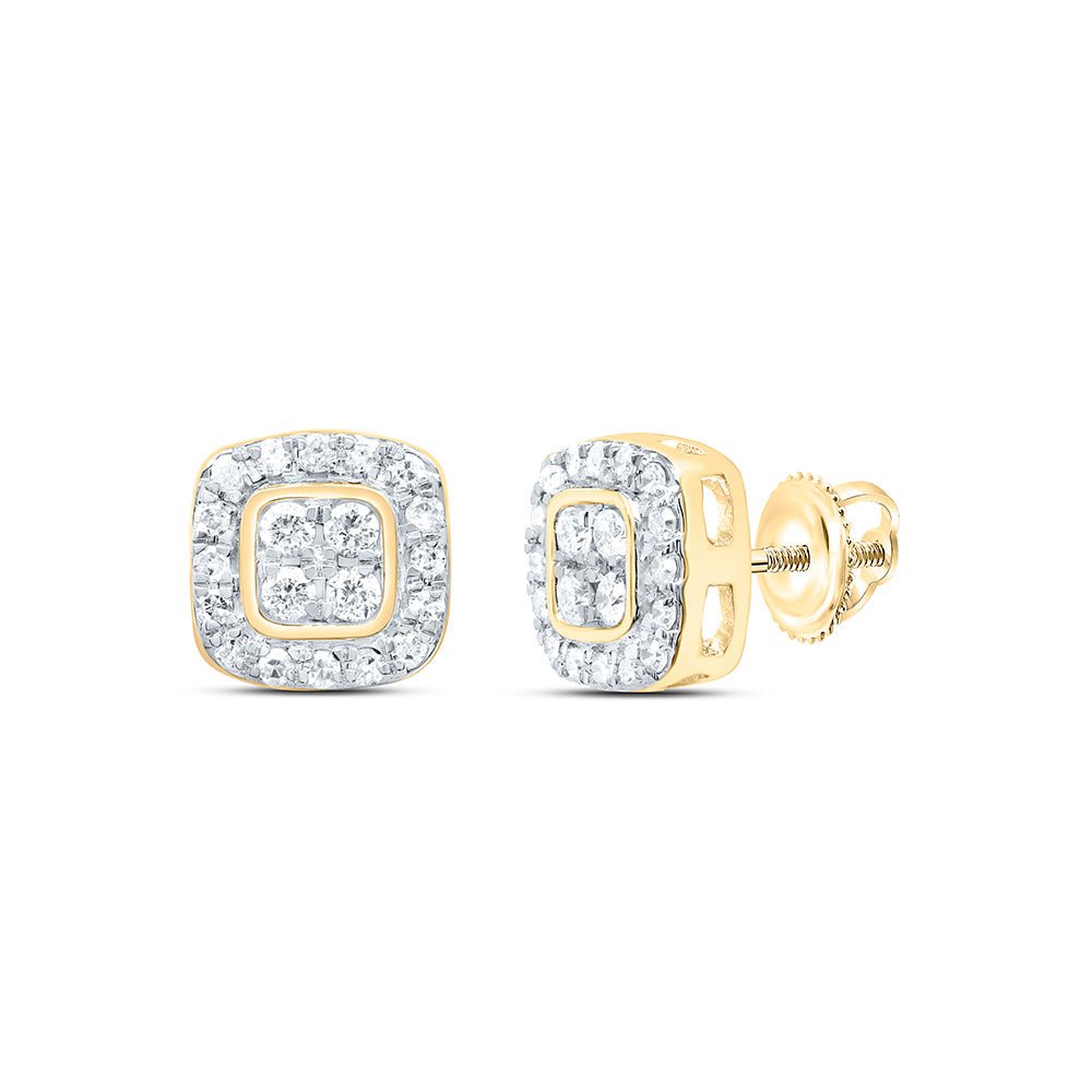 Diamond Stud Earrings in 10K Yellow Gold with Natural Sparkle - Splendid Jewellery