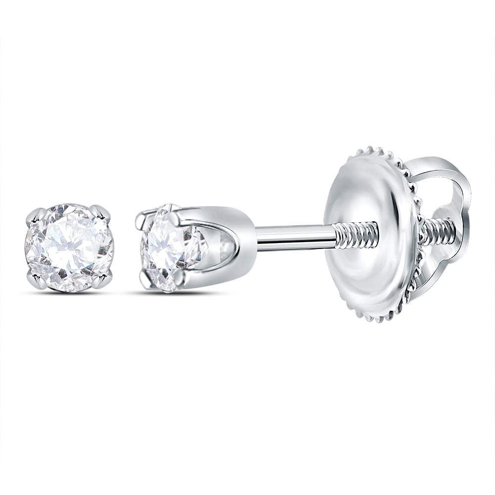 14K White Gold Luxury Diamond Stud Earrings with Fine Detail - Splendid Jewellery