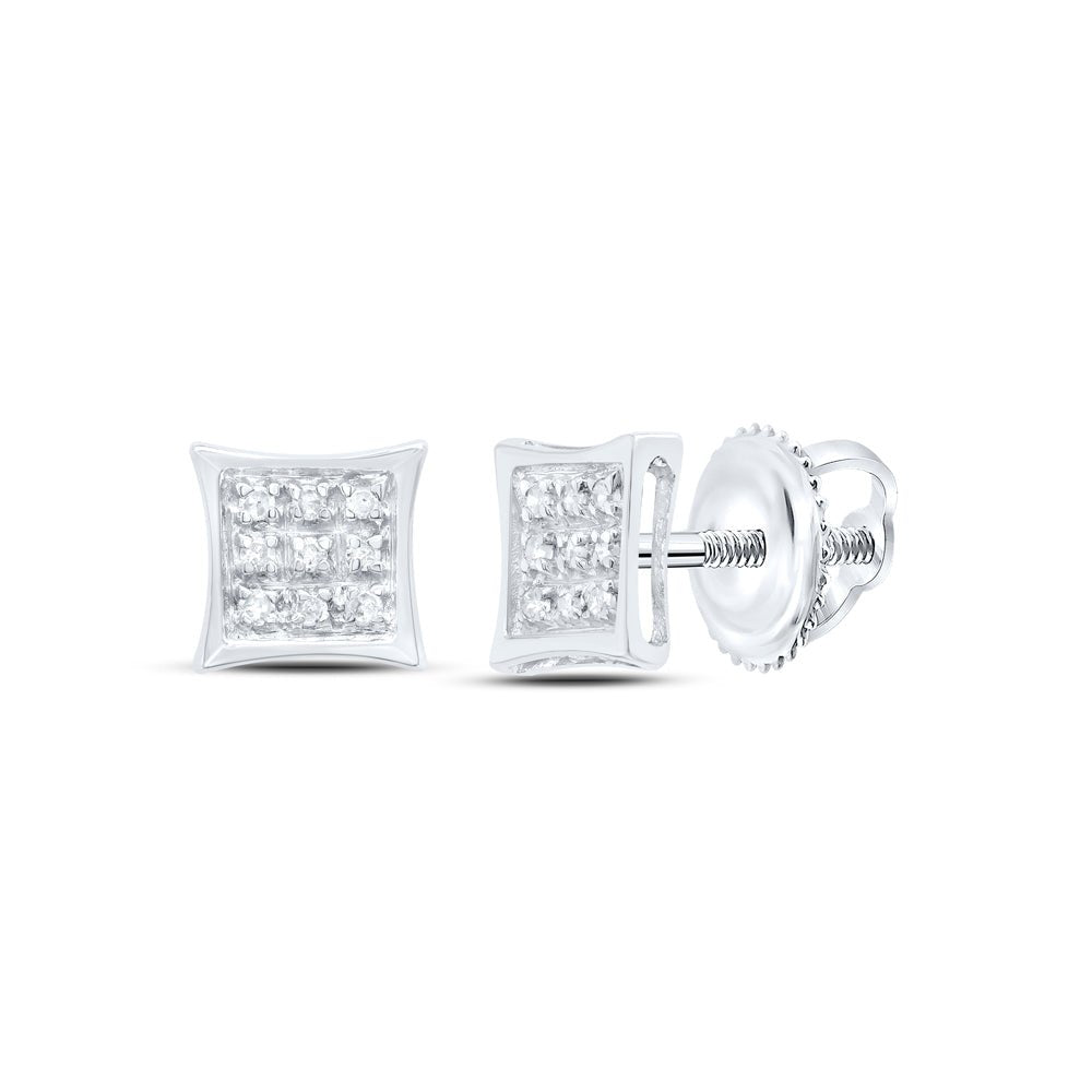 Sterling Silver Diamond Stud Earrings 1/20 Cttw - Splendid Jewellery