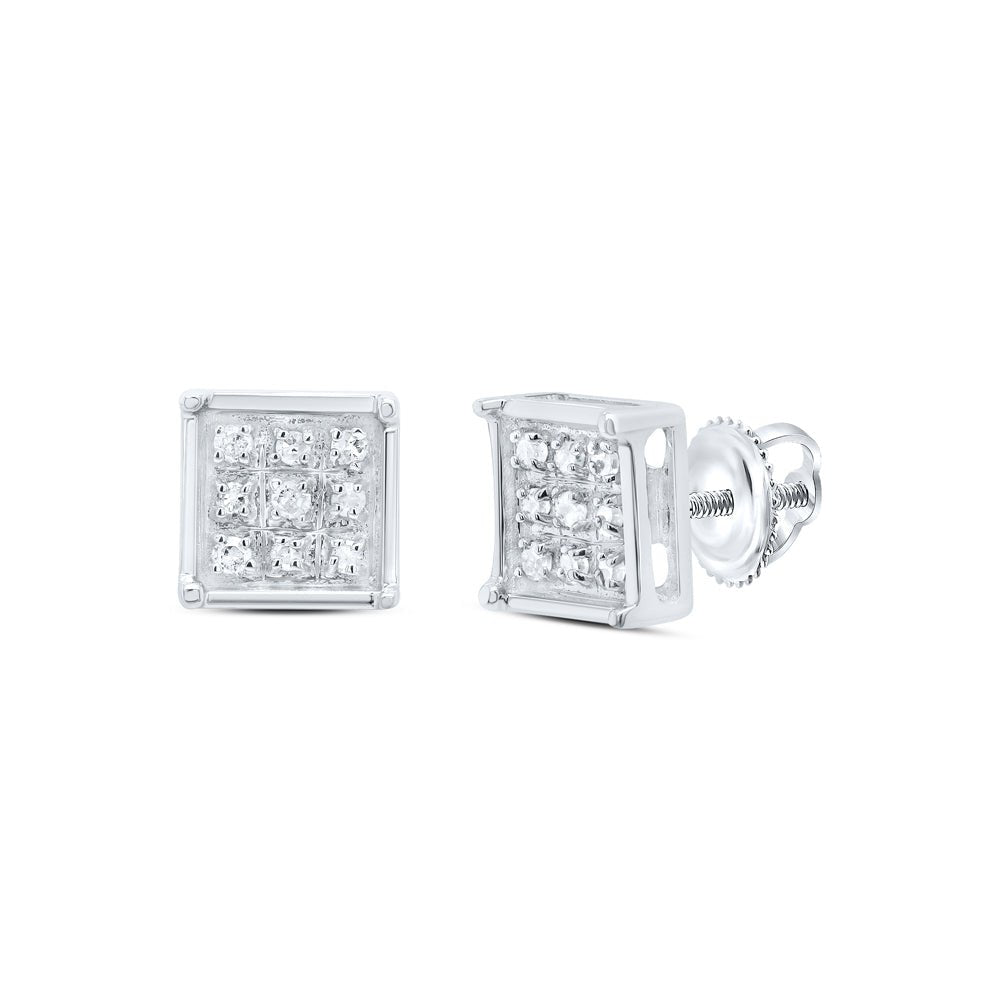 Sterling Silver Diamond Earrings for Everyday Wear with Elegant Styling - Splendid Jewellery
