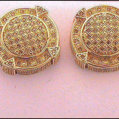 Sterling Silver Round Diamond Diam Micro - Pave Earrings 1/4 Cttw - Splendid Jewellery