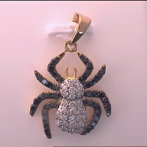 Sterling Silver Diamond Spider Pendant 3/4 Cttw - Splendid Jewellery