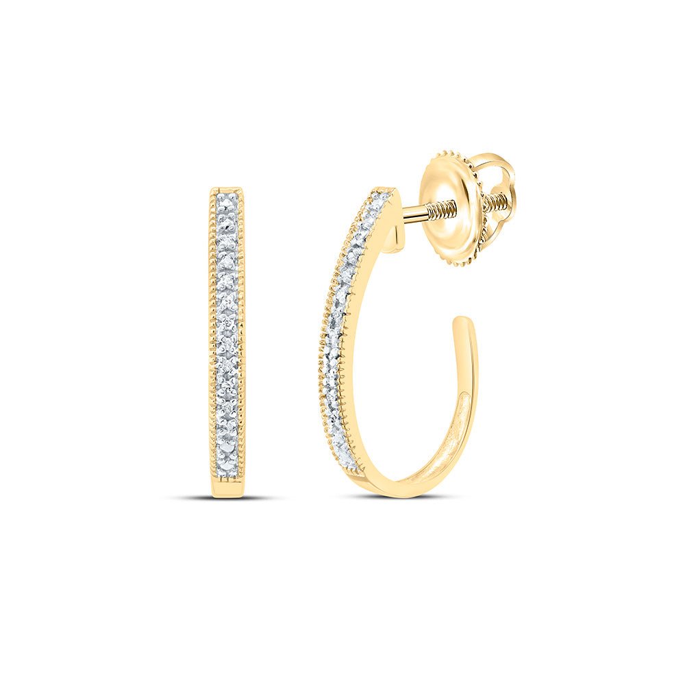 Round Diamond Earrings in 10K Yellow Gold Gift Edition - Splendid Jewellery