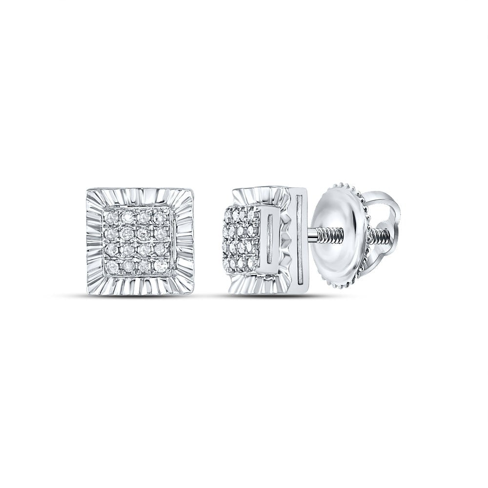 Sterling Silver Gift - Ready Diamond Earrings with Natural Sparkle - Splendid Jewellery