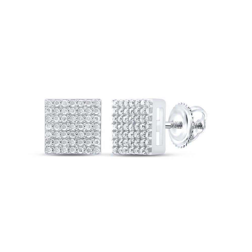 Sterling Silver Gift - Ready Diamond Earrings for Everyday Wear - Splendid Jewellery