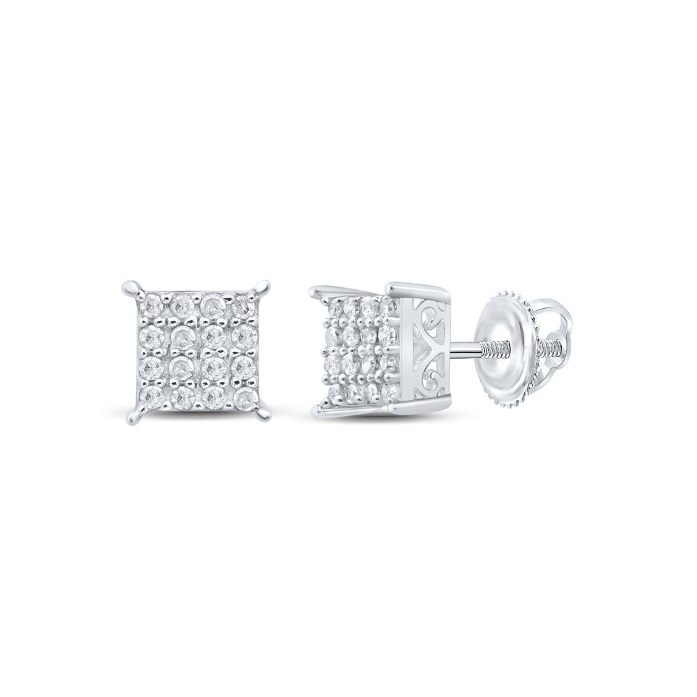 Sterling Silver Luxury Diamond Earrings with Natural Sparkle - Splendid Jewellery