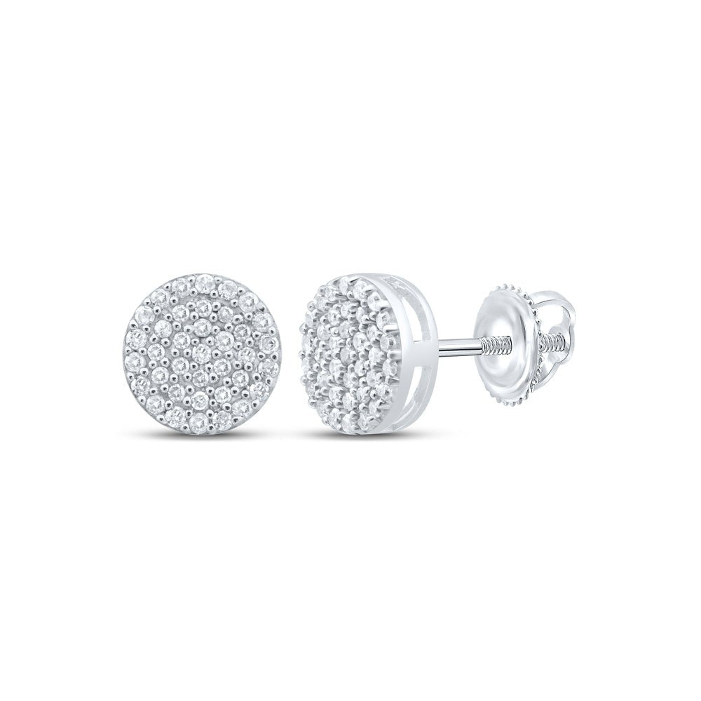 Sterling Silver Diamond Earrings 1/3 Cttw - Splendid Jewellery