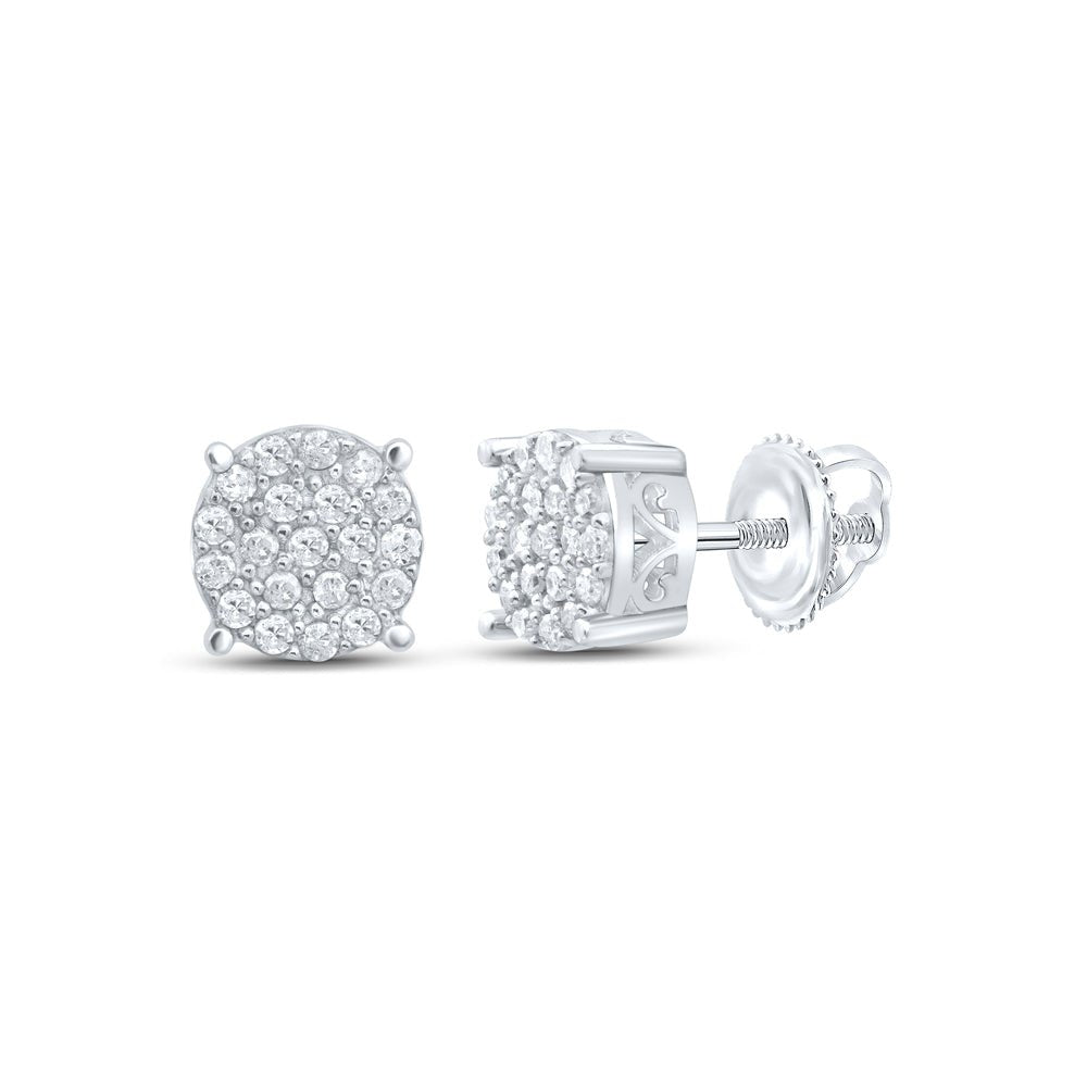 Sterling Silver Luxury Diamond Earrings with Elegant Styling - Splendid Jewellery