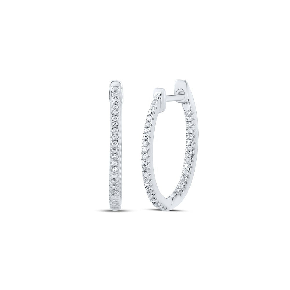 Sterling Silver Luxury Diamond Hoop Earrings - Splendid Jewellery