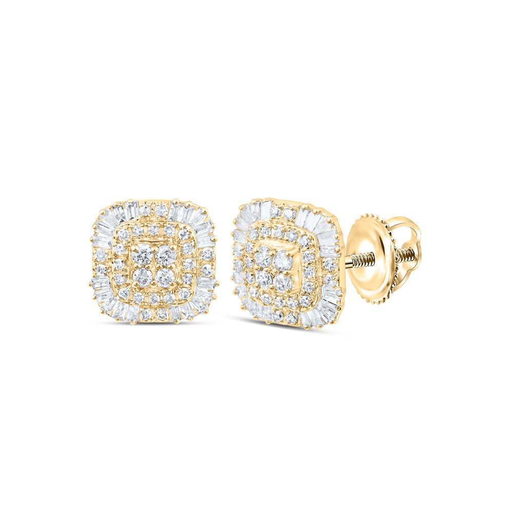 10K Yellow Gold Elegant Earrings with Diamond - Splendid Jewellery