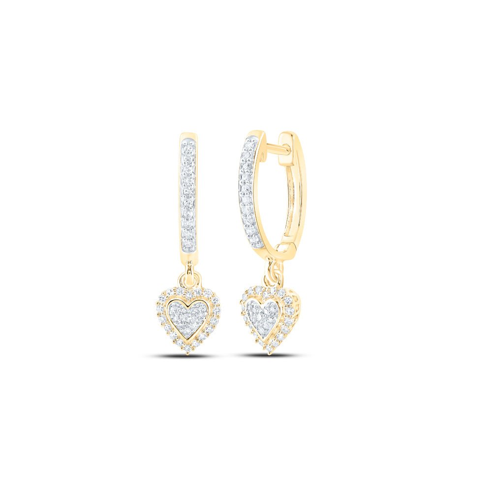 10K Yellow Gold Elegant Earrings with Diamond Gift Edition - Splendid Jewellery