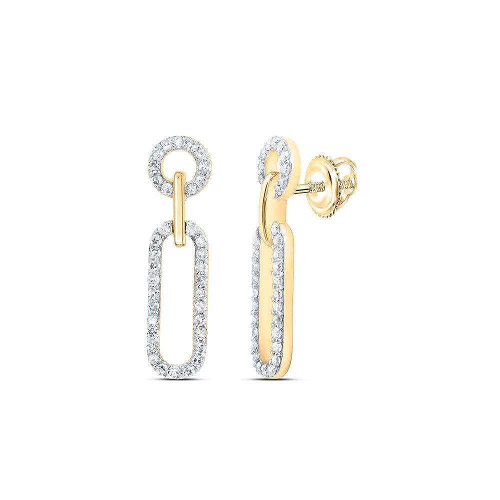 10K Yellow Gold Diamond Earrings with Fine Detail - Splendid Jewellery