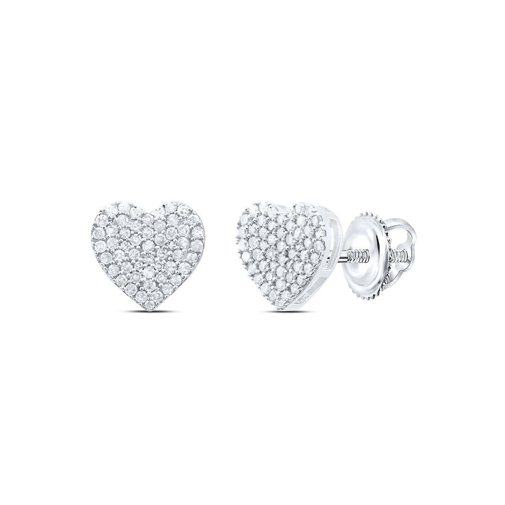 Sterling Silver Elegant Stud Earrings with Diamond Gift Edition - Splendid Jewellery