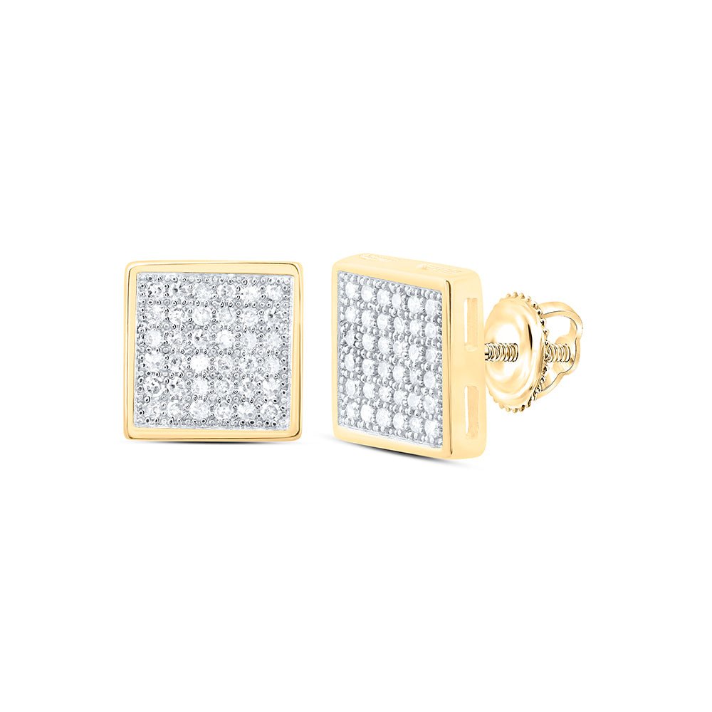 Diamond Earrings in 10K Yellow Gold with Natural Sparkle - Splendid Jewellery