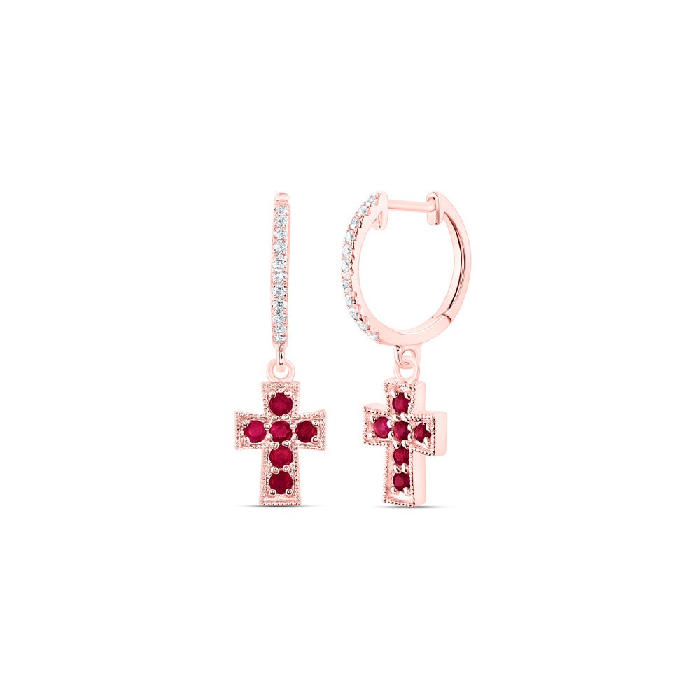14K Rose Gold Gift - Ready Ruby Earrings Gift Edition - Splendid Jewellery