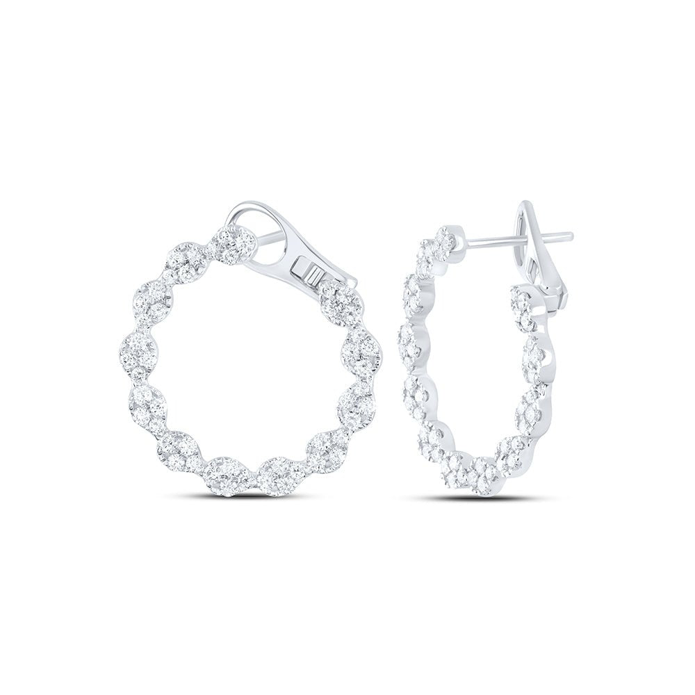 Diamond Earrings 1 5/8 Cttw - Splendid Jewellery