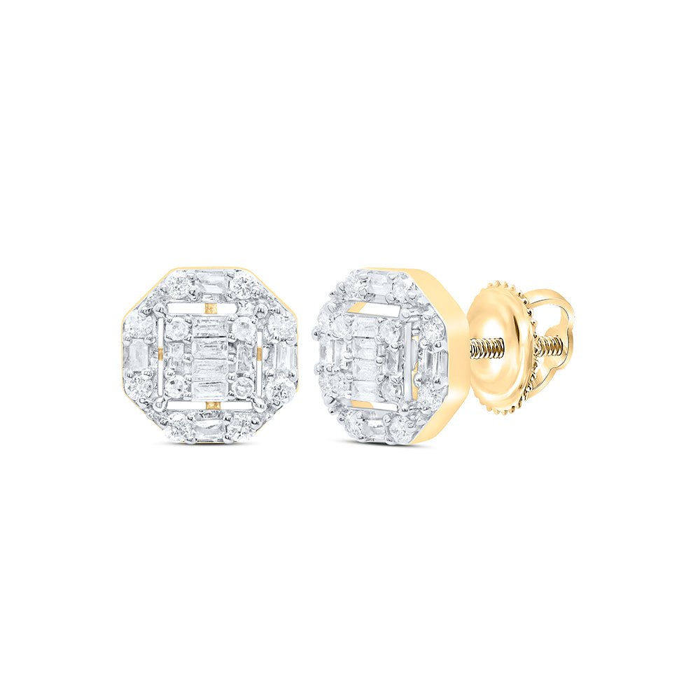 Diamond Earrings in 10K Yellow Gold with Natural Sparkle - Splendid Jewellery