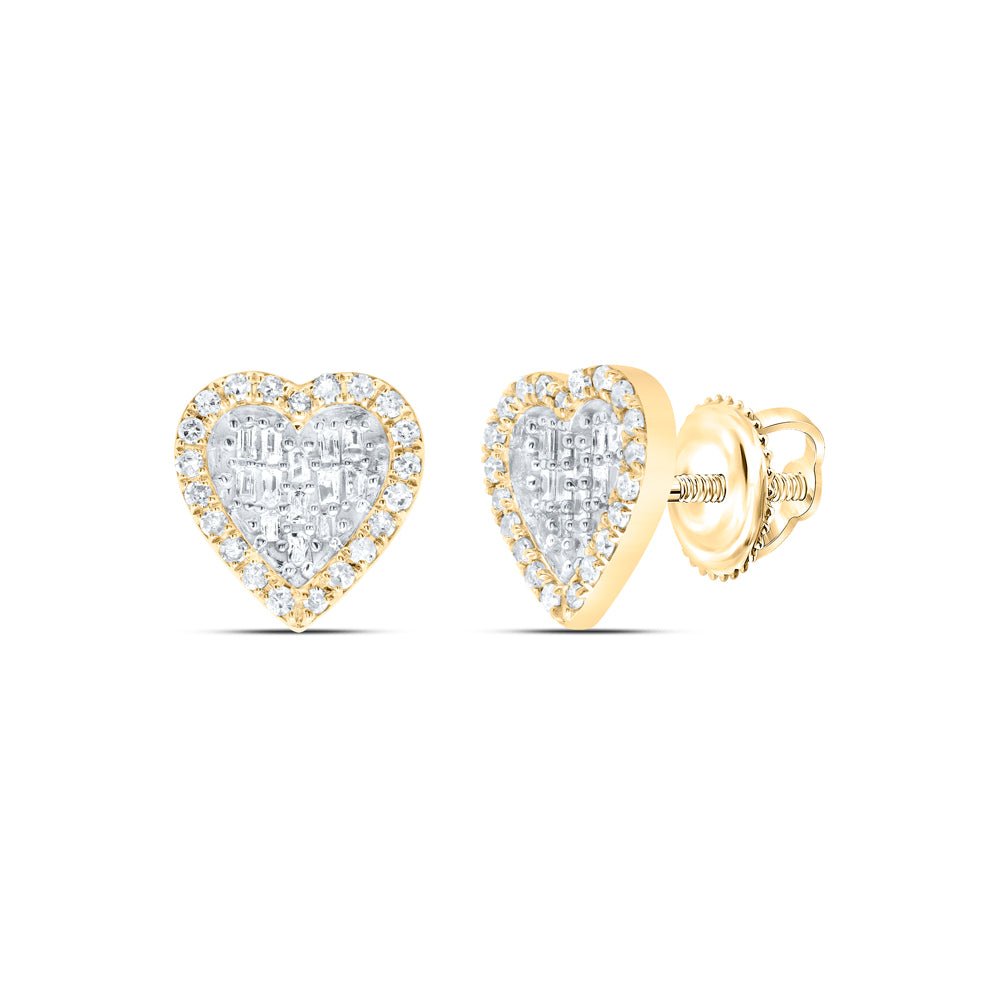 10K Yellow Gold Diamond Earrings 1/2 Cttw Gift Edition - Splendid Jewellery