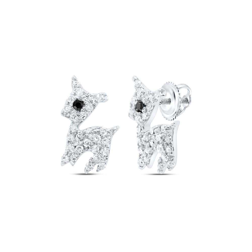 10K White Gold Elegant Earrings with Diamond with Natural Sparkle - Splendid Jewellery