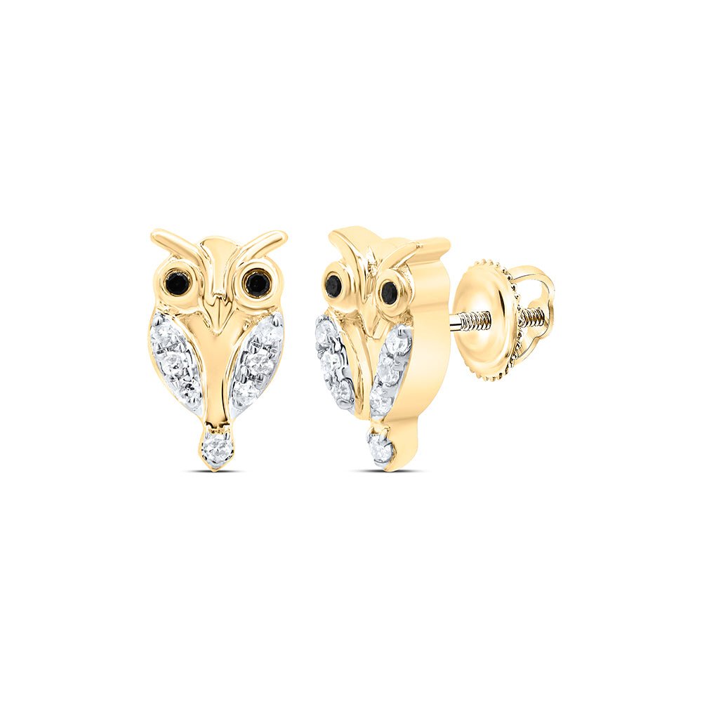 10K Yellow Gold Diamond Earrings 1/10 Cttw Gift Edition - Splendid Jewellery