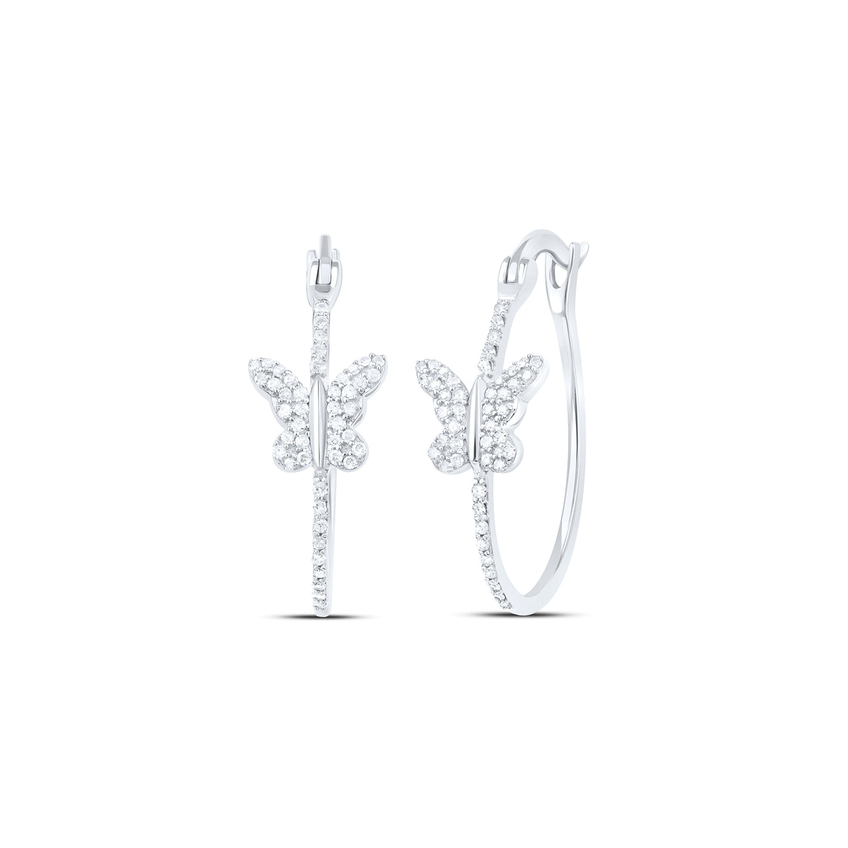 Sterling Silver Modern Diamond Earrings - Splendid Jewellery