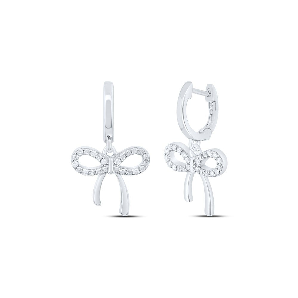 Sterling Silver Modern Diamond Earrings Gift Edition - Splendid Jewellery
