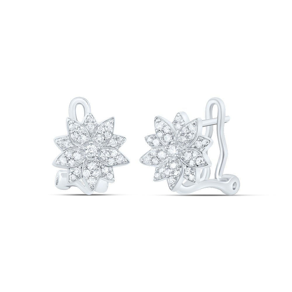 Sterling Silver Diamond Earrings for Everyday Wear with Elegant Styling - Splendid Jewellery