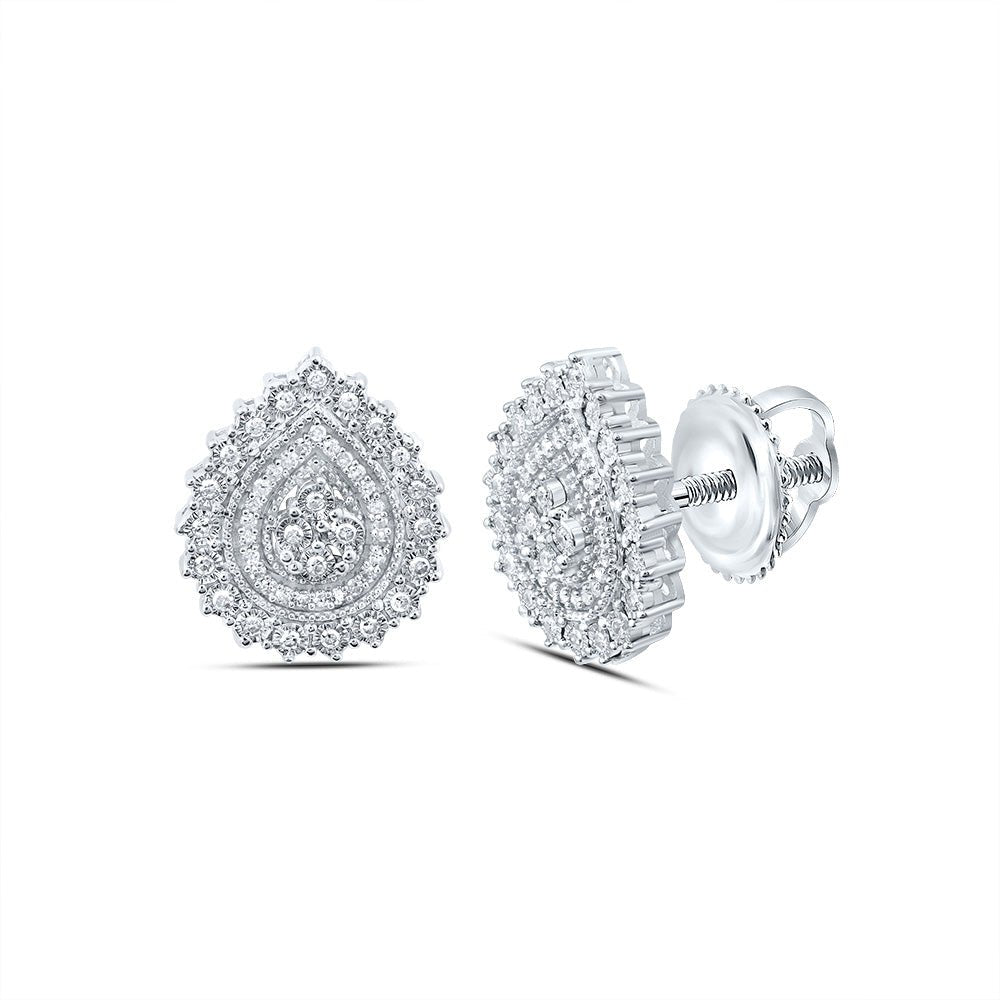 Sterling Silver Gift - Ready Diamond Earrings with Natural Sparkle - Splendid Jewellery