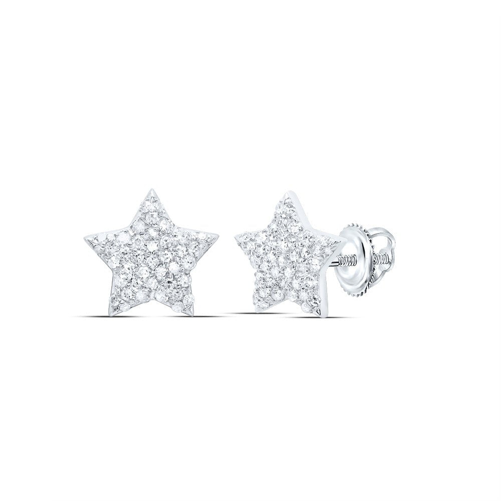 10K White Gold Diamond Earrings with Natural Sparkle - Splendid Jewellery
