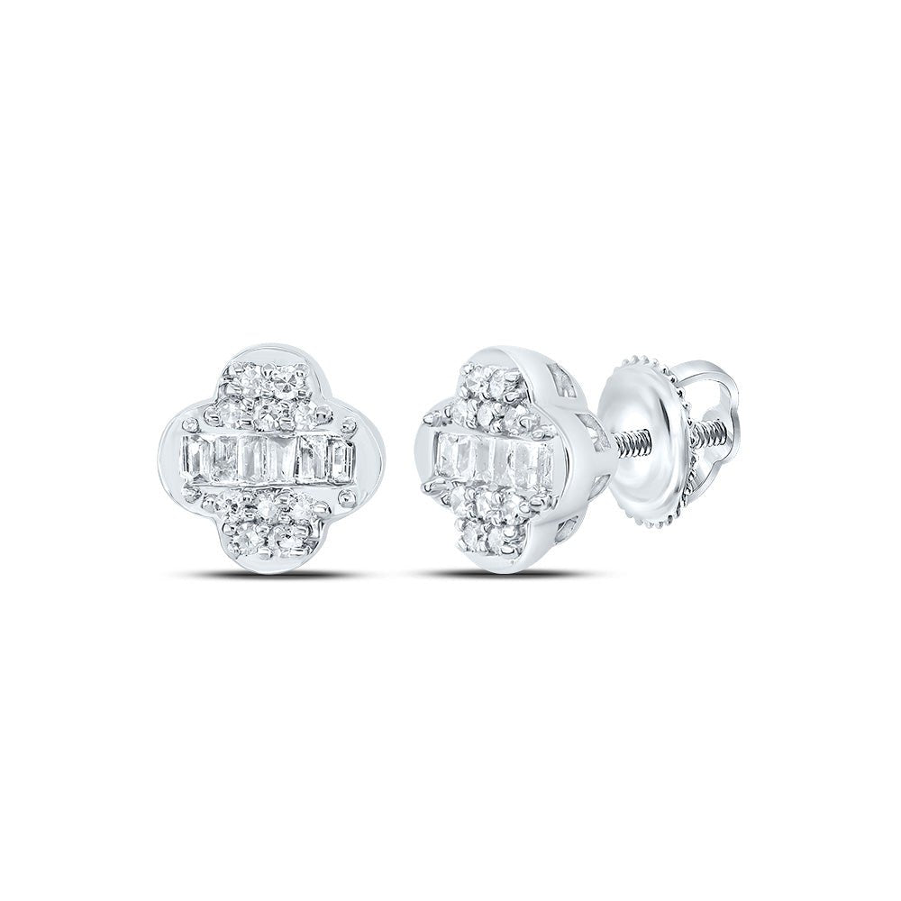Diamond Stud Earrings in 10K White Gold Gift Edition - Splendid Jewellery