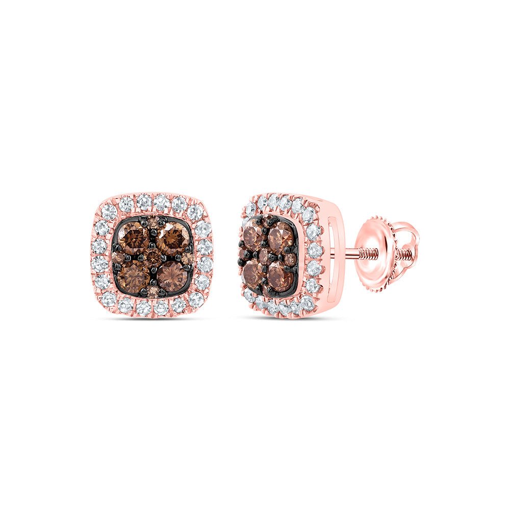 Diamond Stud Earrings in 14K Rose Gold - Splendid Jewellery