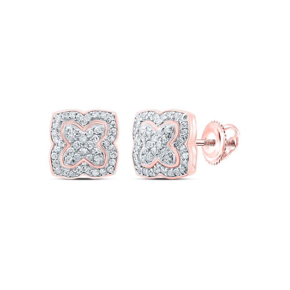 10K Rose Gold Gift - Ready Diamond Earrings - Splendid Jewellery