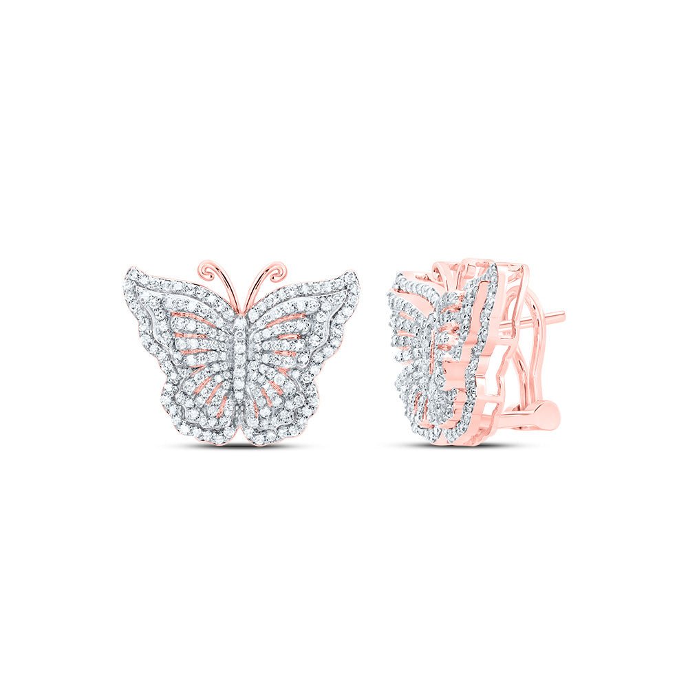 14K Rose Gold Diamond Earrings for Everyday Wear - Splendid Jewellery