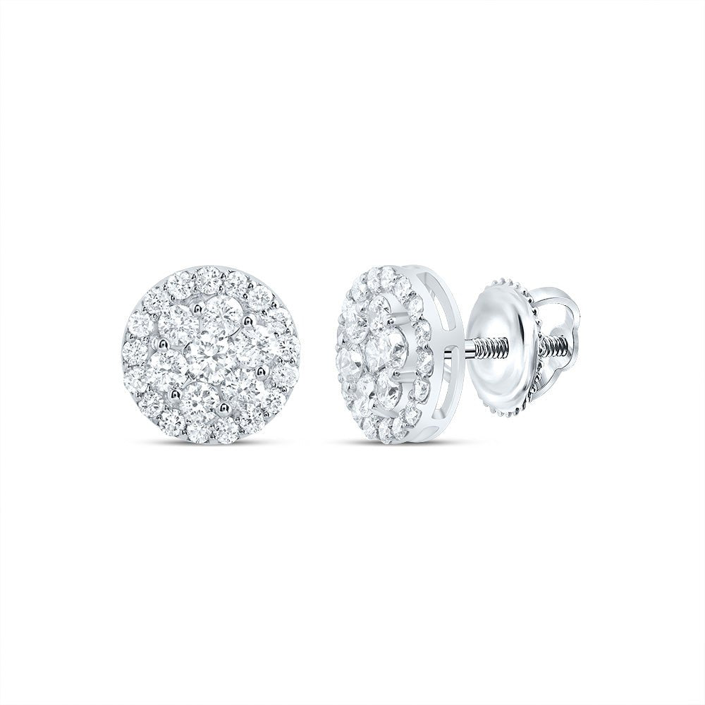 10K White Gold Luxury Diamond Stud Earrings with Natural Sparkle - Splendid Jewellery