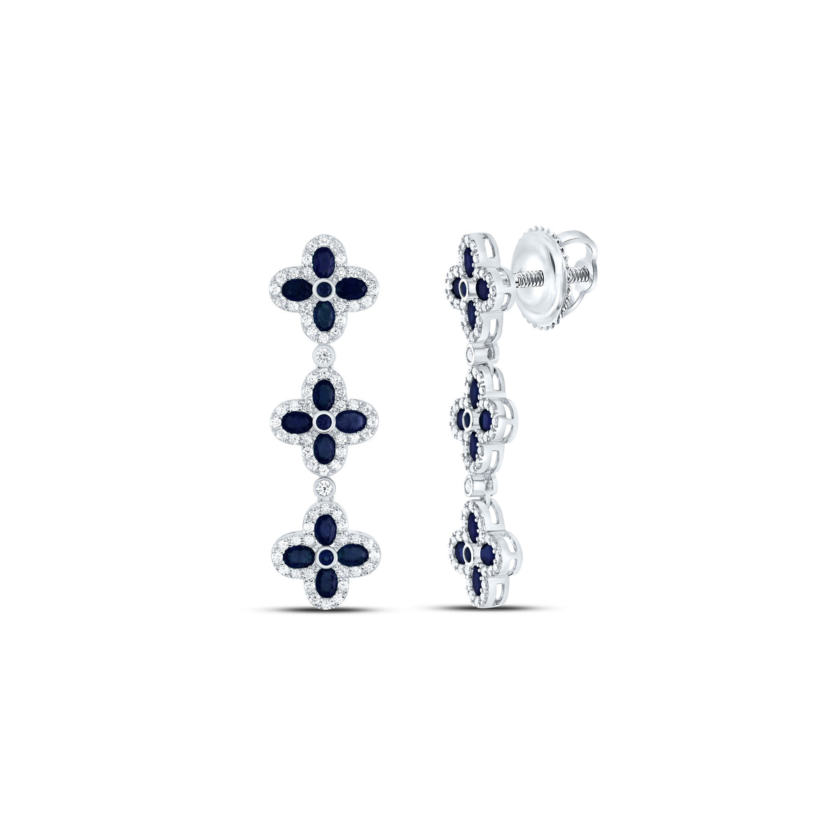 Blue Sapphire Fine Jewellery Earrings with Elegant Styling - Splendid Jewellery