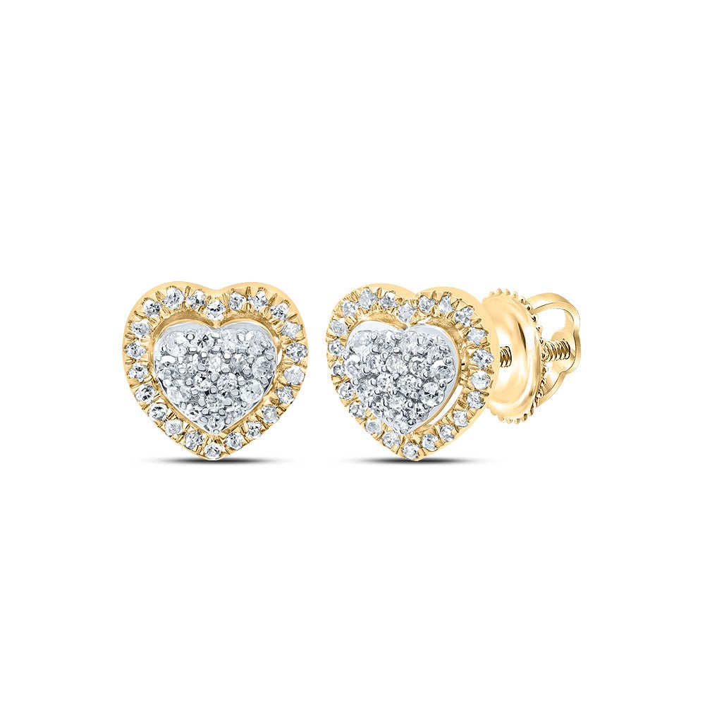 10K Yellow Gold Diamond Earrings for Everyday Wear Gift Edition - Splendid Jewellery
