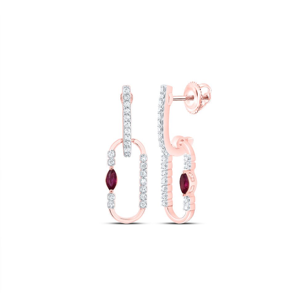 Ruby Earrings 1/8 Cttw - Splendid Jewellery