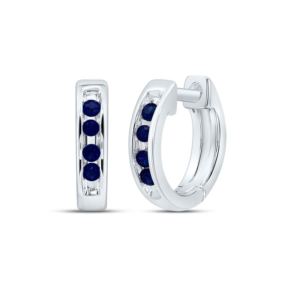 10K White Gold Diamond Hoop Earrings for Everyday Wear - Splendid Jewellery