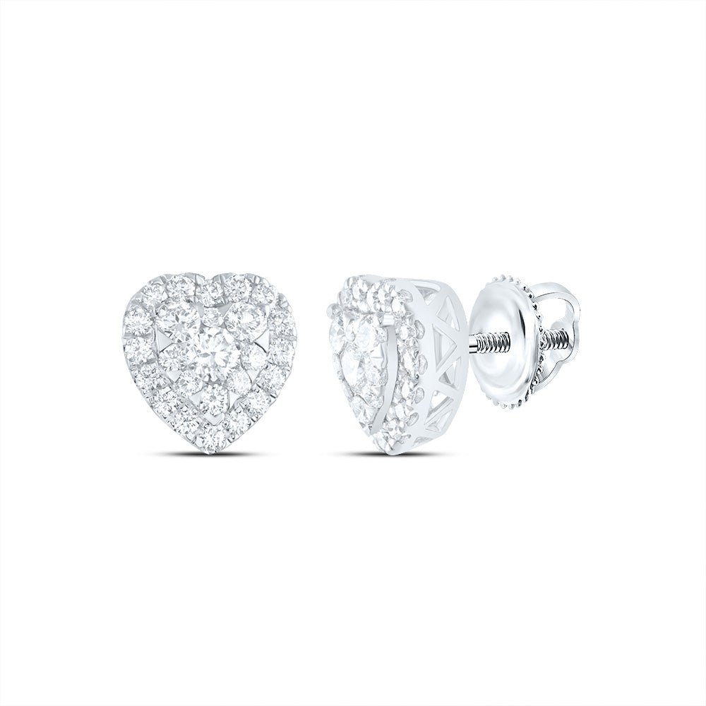 14K White Gold Gift - Ready Diamond Earrings Gift Edition - Splendid Jewellery