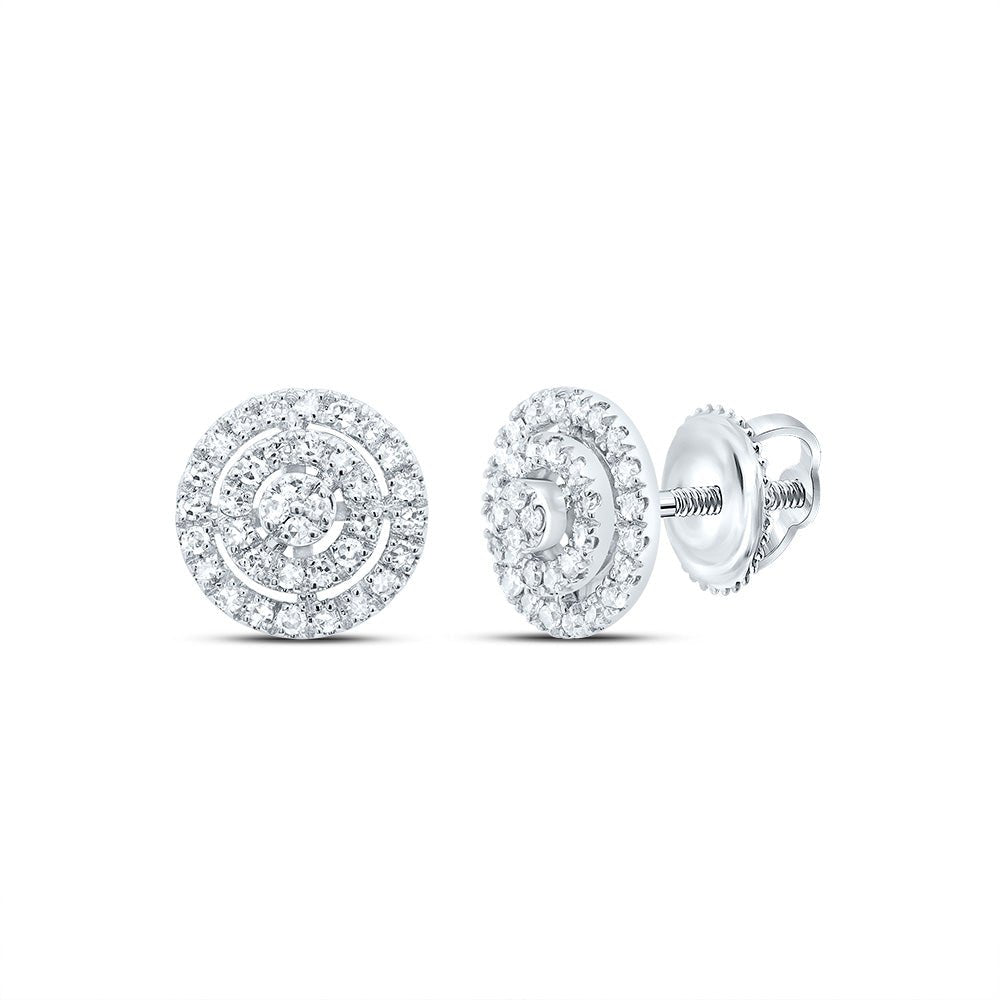 10K White Gold Luxury Diamond Stud Earrings for Everyday Wear - Splendid Jewellery
