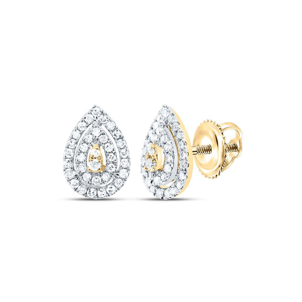 10K Yellow Gold Diamond Earrings for Everyday Wear with Natural Sparkle - Splendid Jewellery