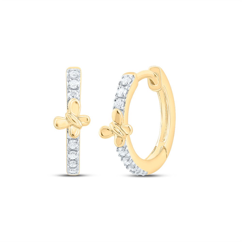 10K Yellow Gold Diamond Earrings for Everyday Wear for Everyday Wear - Splendid Jewellery