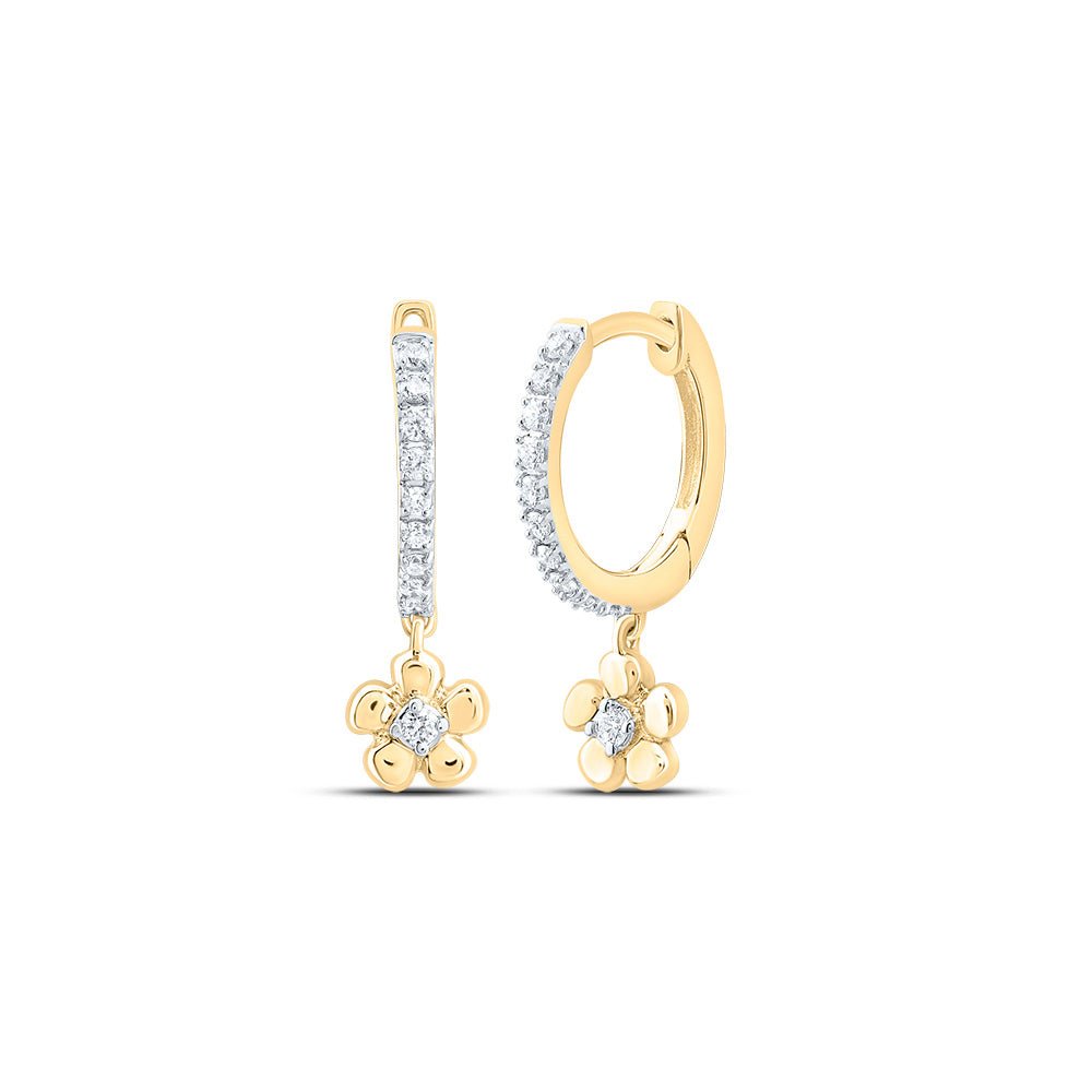 10K Yellow Gold Modern Diamond Earrings Gift Edition - Splendid Jewellery