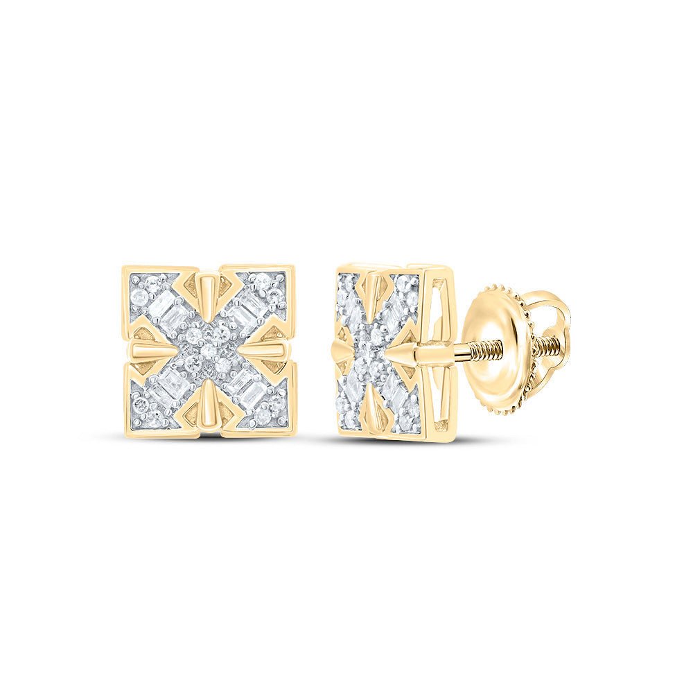 Gold Modern Diamond Earrings Gift Edition - Splendid Jewellery